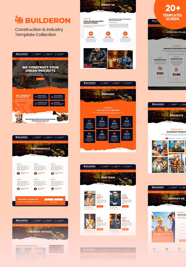 Builderon – Construction & Industry Figma Template