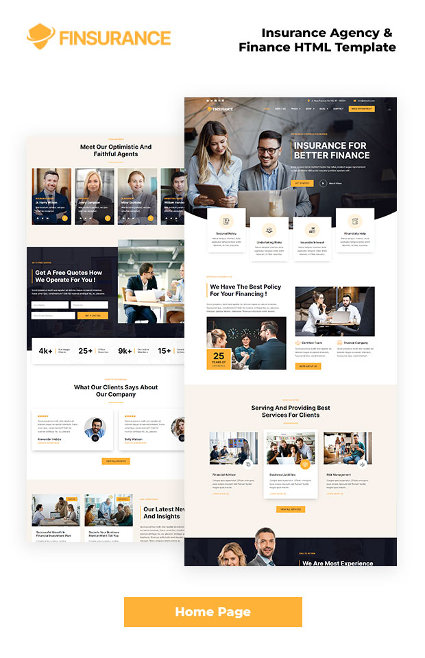 Finsurance - Insurance Agency & Finance HTML Template