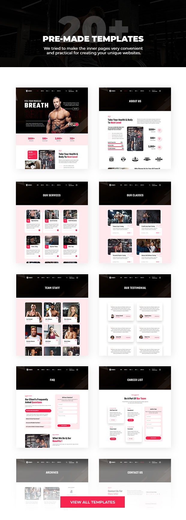 Gymify - Gym & Fitness Elementor Pro Template Kit