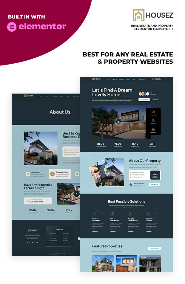 Housez - Real Estate & Property Elementor Template Kit