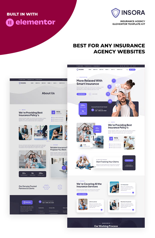 Insora - Insurance Agency Elementor Template Kit