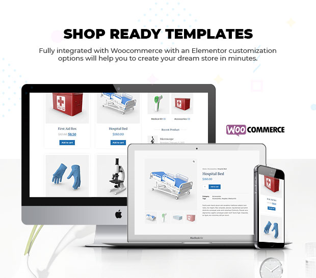 medcare woocommerce pages