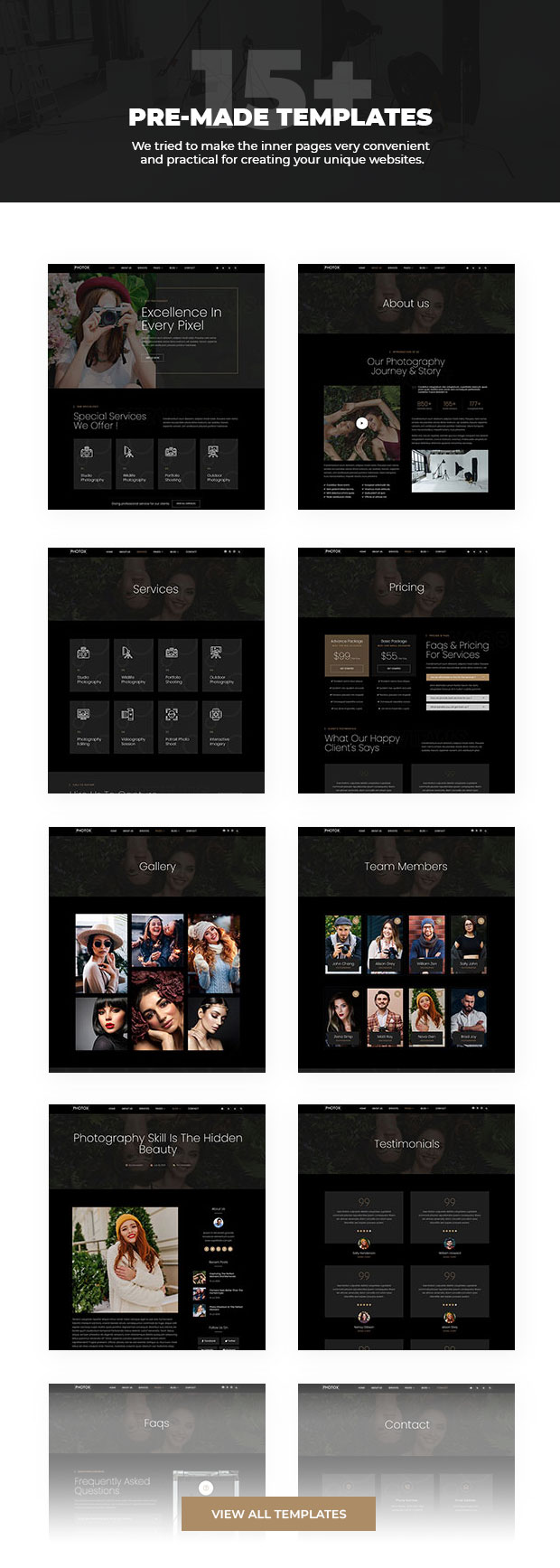Photox - Photography & Portfolio Elementor Template Kit
