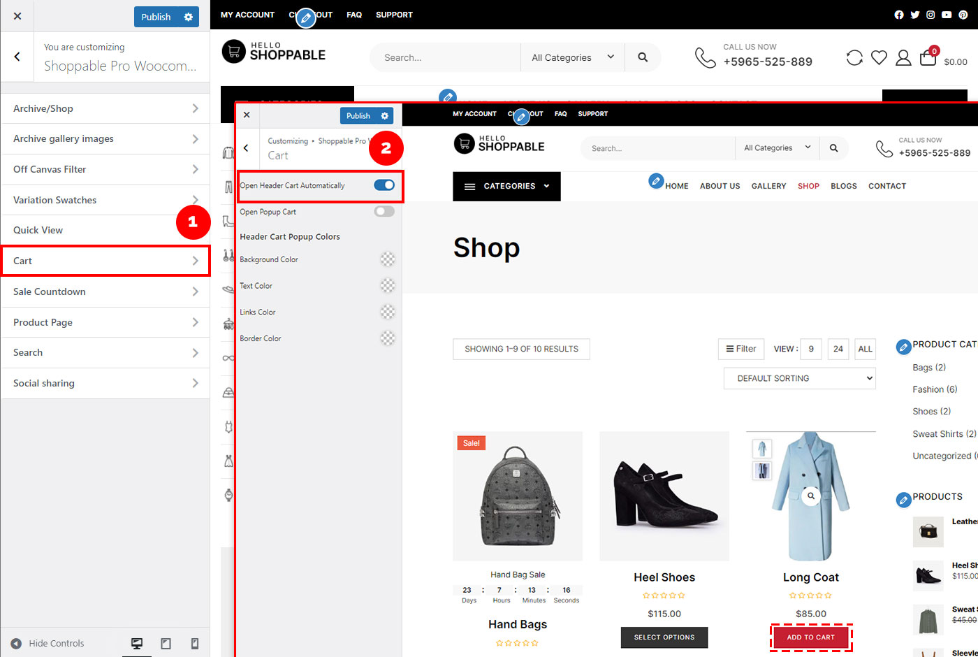 How To Setup Open Header Cart Automatically – Bosa Themes